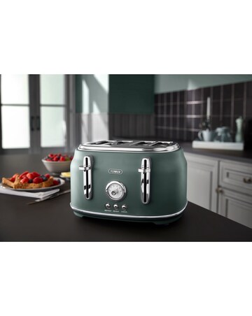 Tower Renaissance 4 Slice Green Toaster