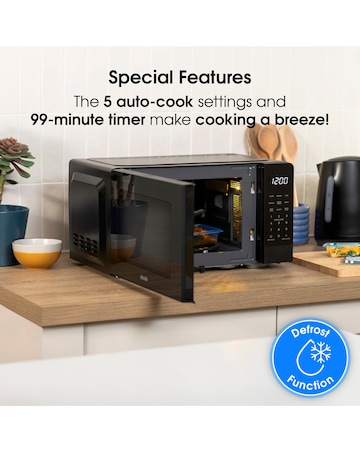 Abode AMT2012B 20L Touch Control Digital Microwave - Black