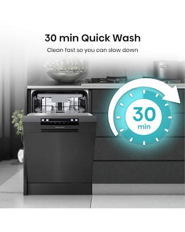 Hisense HS523E15BUK Slimline 10 Place Settings Dishwasher - Black