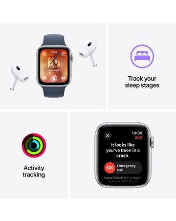 Apple Watch SE Cellular 40mm Starlight Aluminium Case, Starlight Sport Loop