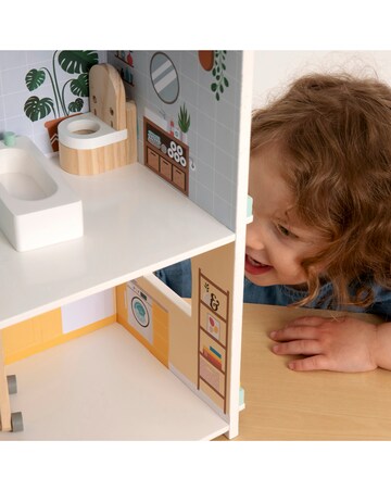 TP Owl & Fox Wooden Dolls House