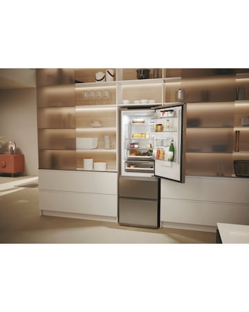 Haier HTW5618EWMG Combi Series 5 Water Dispenser Fridge Freezer - Inox