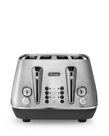 De'Longhi CTI4003.M Distinta X 4 Slice Stainless Steel Toaster | Home Essentials