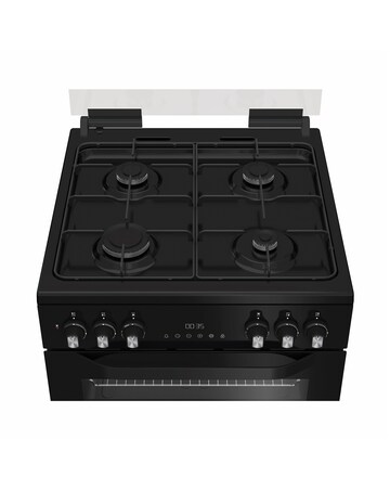 Hotpoint HDD6GDC2B1 60cm Dual Fuel Double Cooker Glass Lid - Black + Install