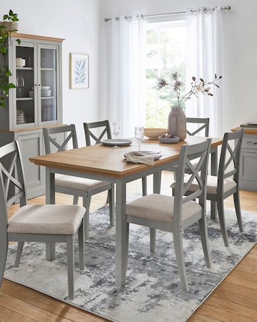Julipa Ashford Extending Dining Table with 6 Ashford Chairs