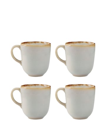 Mason Cash Cream Reactive Glaze Set of 4 Mugs