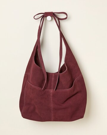Fatface Suede Bow Tote Bag