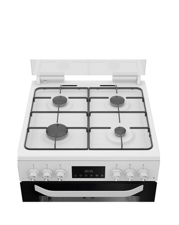 Hotpoint HTG6GDCW 60cm Gas Twin Cooker with Glass Lid - White Installation