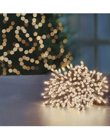 Warm White LED String Lights With Clear Cable