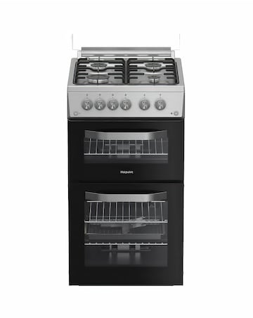 Hotpoint HDG5GCX 50cm Gas Double Cooker - Stainless Steel + installation