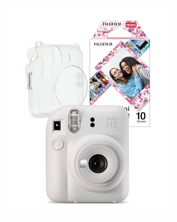 Fujifilm Wedding Bundle - Instax Mini 12, 10 Shot Confetti Film & Glitter Case