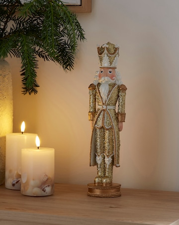 Gold Glitter 35cm Nutcracker