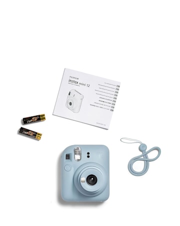 Fujifilm Instax Mini 12 Instant Camera with 20 Shot Film Pack - Pastel Blue