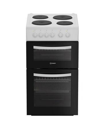 Indesit ITE5EMW 50cm Electric Twin Cooker - White + Installation