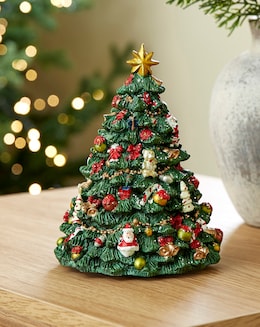 Gisela Graham Revolving Resin Christmas Tree Music Box