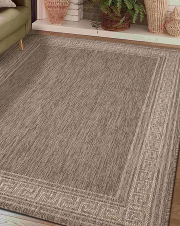 Gel Backed Greek Key Rug