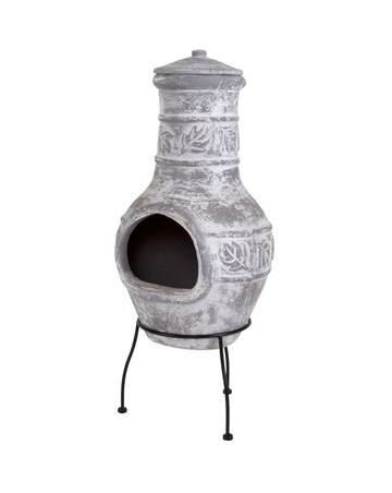 Charles Bentley Acopulco Grey Clay Chiminea