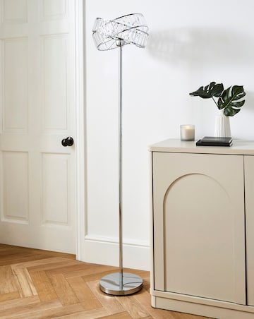 Juno Chrome & Acrylic Floor Lamp