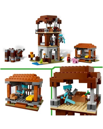 LEGO Minecraft The Pillager Outpost and Ravager, Village Building Toy 21278
