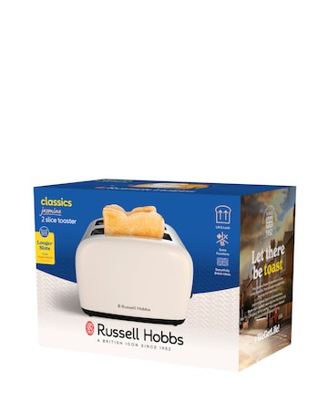 Russell Hobbs Classics Kettle & 2 Slice Toaster Bundle Jasmine White