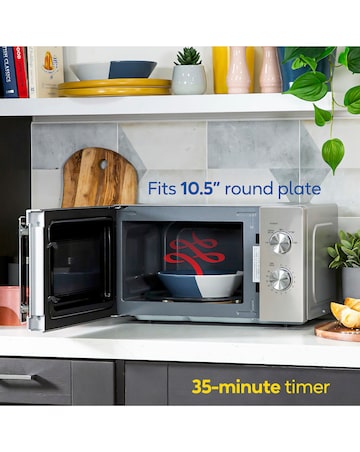 Russell Hobbs 20L Stainless Steel Manual Microwave