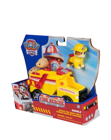 Paw Patrol Fire Rescue Vehicle Rubble with Rescue Fire Dump Truck