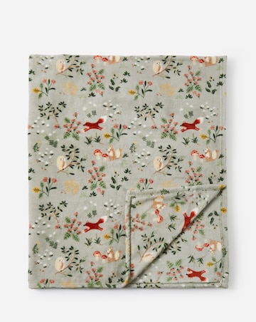 Forest Friends Fleece Throw