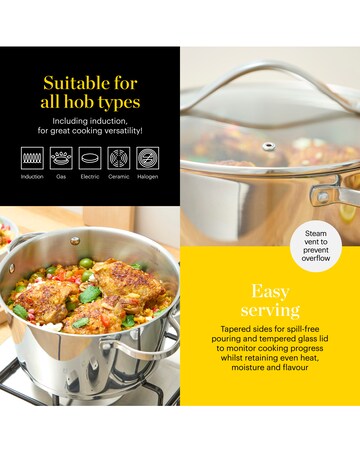 Tower x Good Food Stainless Steel 24cm Stockpot