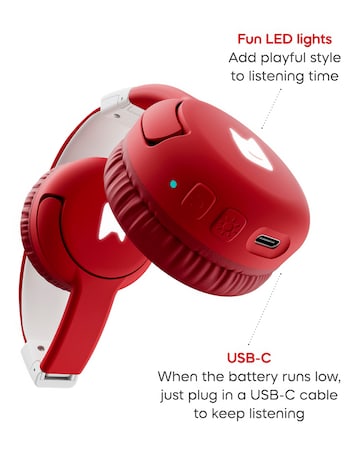 Tonies Bluetooth Headphones for Toniebox 2 - Sunset Red
