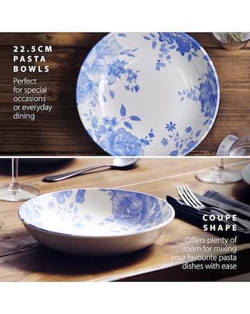 Wade Floral Set of 4 Pasta Bowls