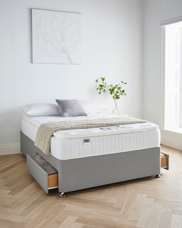 Silentnight 1000 Pocket Pillowtop Memory Divan Set with 2 Drawers