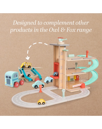 TP Owl & Fox Wooden Car Transporter