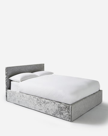 Hayden Crushed Velvet Ottoman Bed with 3 Layer Memory Foam Hybrid Mattress