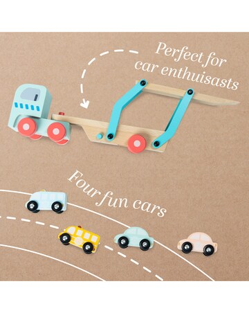 TP Owl & Fox Wooden Car Transporter