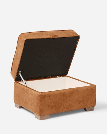 Gray & Osbourn Goliath Faux Leather Storage Footstool