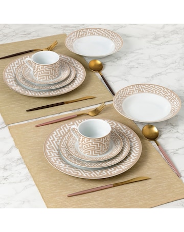 Waterside Gold Maze 20 Piece Dinner Set