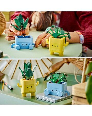 LEGO Botanicals Happy Plants Shelf Decor Flower Building Set, Nature Gift 10349