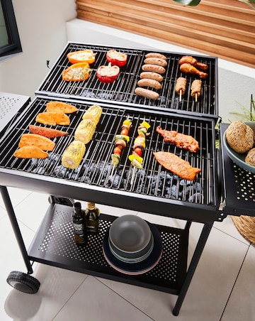 Double Oil Drum Charcoal BBQ