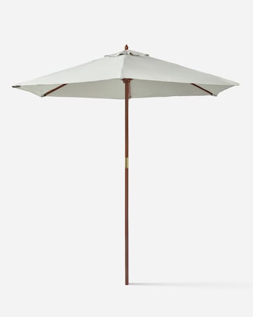 Charles Bentley Grey Wooden Parasol - 2.4m