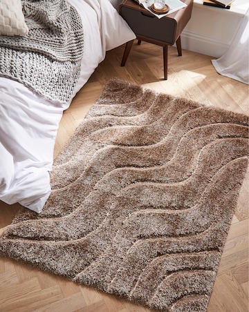 Carved Soft Wave Shaggy Cosy Rug