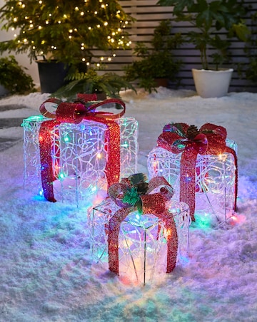 Lit Christmas Presents - Set of 3
