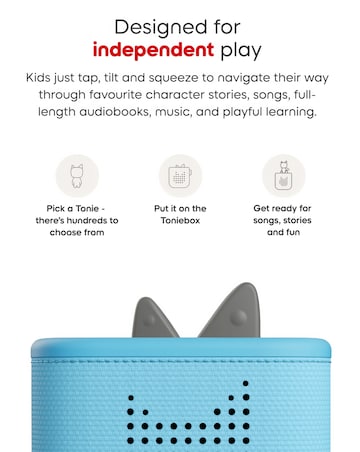 Tonies Toniebox 2 Starter Set with Creative Tonie Rubie - Sky Blue