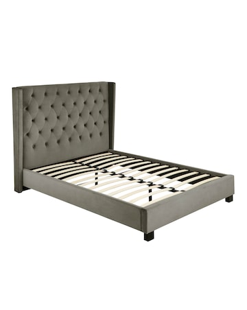 Allegra Winged Velvet Bed Frame
