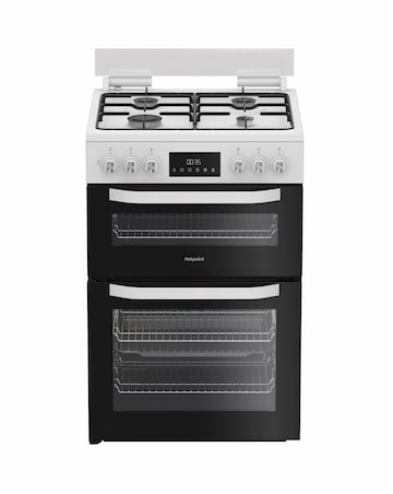 Hotpoint HDD6GDC2W 60cm Dual Fuel Double Cooker with Glass Lid Installation