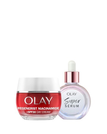Olay Super Powered Duo set -Super Serum + Regenerist Niacinamide Day Cream