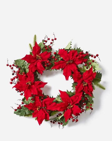 Christmas Poinsettia Wreath