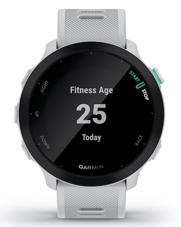 Garmin Forerunner 55 GPS Running Smart Watch - White