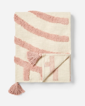 Modern Earth Blush Tufted Circles Throw