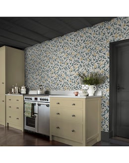 William Morris at Home Bird &amp; Pomegranate Cloudy Blues Wallpaper