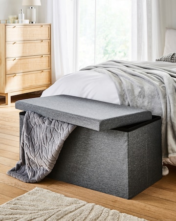 Fabric Foldable Storage Ottoman